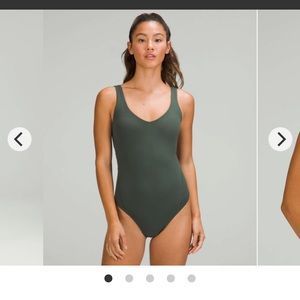 Lululemon Align Bodysuit in Smoked Spruce size 4